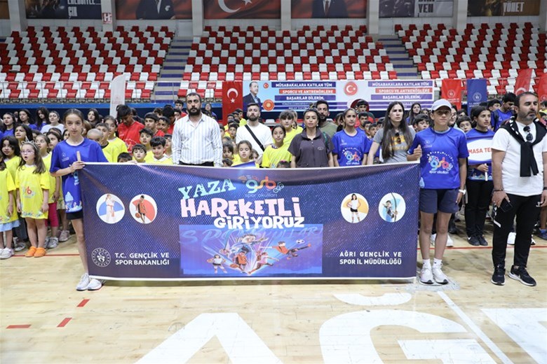 Ağrı’da GSB Yaz Spor Okulları Coşkulu Bir Törenle Başladı